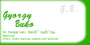 gyorgy buko business card